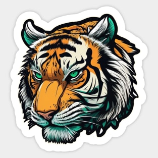 Tiger Design Vivid Colors Sticker